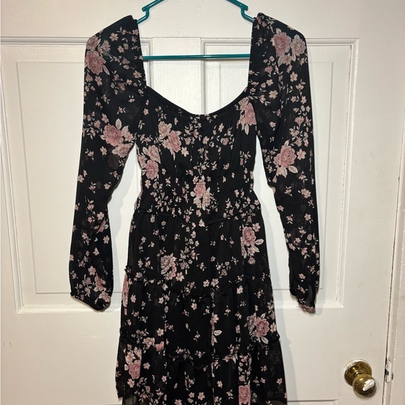 Floral Black and Pink Dress - Picture 2 of 5
